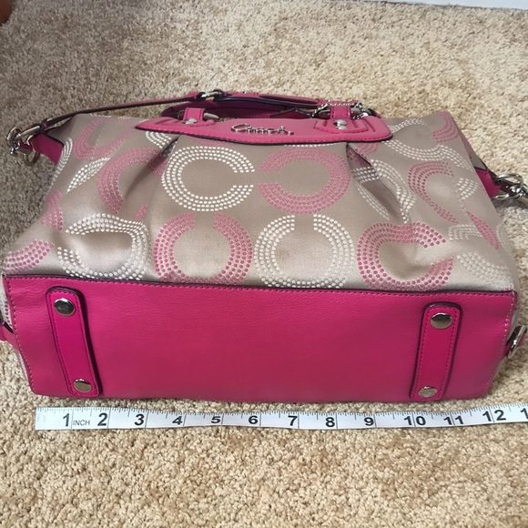 NWT! COACH pebble Taylor tote in silver with peony - Picture 11 of 15